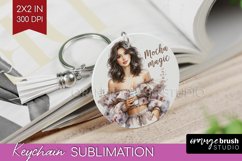 Coffee Girl Keychain PNG - Coffee Lover Keychain Sublimation Product Image 1