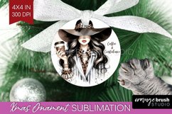 Coffee Girl Ornament PNG - Coffee Lover PNG Sublimation Product Image 1