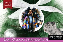 Coffee Girl Ornament PNG - Coffee Lover PNG Sublimation Product Image 1