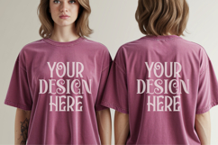 Comfort Colors 1717 Berry Front &amp; back T shirt mockups Product Image 1