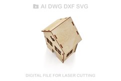 Dollhouse vector for CNC svg vector file, vector cut file Product Image 4