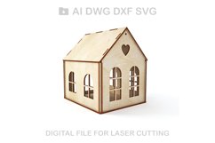 Dollhouse vector for CNC svg vector file, vector cut file Product Image 2