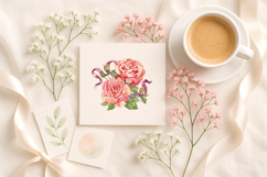 Roses and Horses. Watercolor Clipart Set Product Image 6