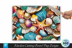 Seashell Cutting Board Sublimation Design Product Image 1