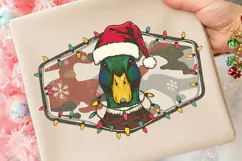 Camo Duck Christmas PNG, Merry and Bright Christmas Png Product Image 3