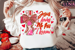 Coquette Jesus loves me this I know Png, Valentine Png Product Image 2