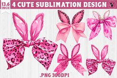 Coquette Bow sublimation | Easter cliparts Product Image 1