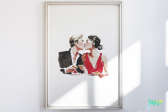 Couples, Hearts, Bouquets Valentine Cliparts Product Image 2