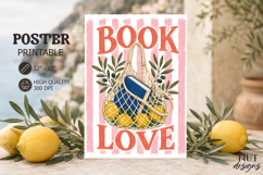 Book Lover Italy Poster Amalfi Coast Book Poster Product Image 1