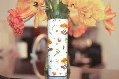 Vintage watercolor fantasy flowers - seamless tumbler design Product Image 2