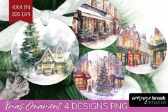 Christmas City Ornament PNG - Cozy Christmas PNG Sublimation Product Image 1