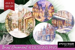 Christmas City Ornament PNG - Cozy Christmas PNG Sublimation Product Image 1