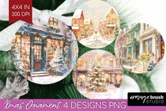 Christmas City Ornament PNG - Cozy Christmas PNG Sublimation Product Image 1