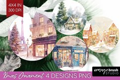Christmas City Ornament PNG - Cozy Christmas PNG Sublimation Product Image 1