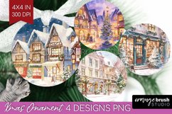 Christmas City Ornament PNG - Cozy Christmas PNG Sublimation Product Image 1