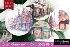 Christmas City Ornament PNG - Cozy Christmas PNG Sublimation Product Image 1