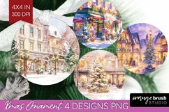 Christmas City Ornament PNG - Cozy Christmas PNG Sublimation Product Image 1