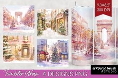 Christmas City Tumbler Wrap - Cozy Christmas Tumbler PNG Product Image 1