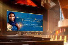 Blue &amp; Rose Funeral Slideshow Template Canva Memorial Video Product Image 8