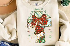 Christian Christmas Cross Sublimation,Jesus Christmas Png Product Image 4