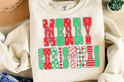 Merry Christmas Block Letters Sublimation, Christmas Png Product Image 3