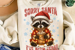 Funny Christmas Raccoon Sublimation, Christmas Png Product Image 3