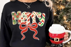 Merry Christmas Patchwork Sublimation, Christmas Png Product Image 2