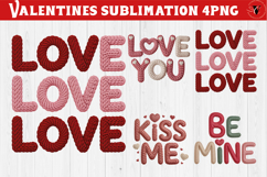 Crochet Valentines Day sublimation | Knitted love characters Product Image 1