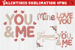 Crochet Valentines Day sublimation | Knitted love characters Product Image 1
