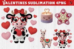 Crochet Valentines Day sublimation | Knitted love characters Product Image 1