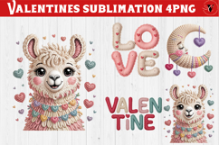 Crochet Valentines Day sublimation | Knitted love characters Product Image 1