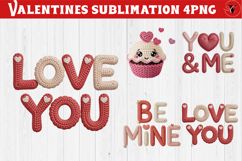 Crochet Valentines Day sublimation | Knitted love characters Product Image 1