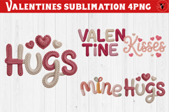 Crochet Valentines Day sublimation | Knitted love characters Product Image 1