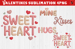 Crochet Valentines Day sublimation | Knitted love characters Product Image 1