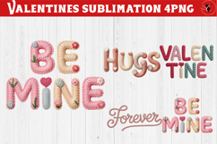 Crochet Valentines Day sublimation | Knitted love characters Product Image 1