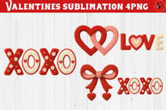 Crochet Valentines Day sublimation | Knitted love characters Product Image 1
