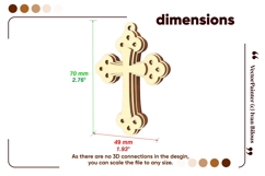 Cross Laser Cut Bundle, SVG Christian Ornament Vector Set Product Image 4