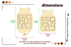 Cat Laser Cut File, SVG Puzzle Busy Board Jigsaw Brain Product Image 3