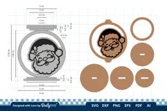 Cute Christmas Candle Holder SVG | Laser Cut Decor Product Image 2