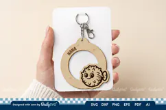 Cute Ocean Animal Keychain SVG | Kawaii Sea Life Product Image 3