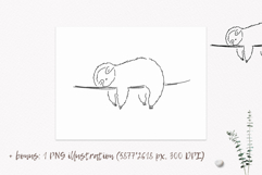 Cute sleeping sloth illustration Product Image 4