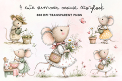 Cute Summer Mouse Storybook PNG Product Image 1