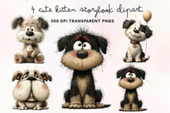 Cute Watercolor Dogs Clipart PNG Product Image 1