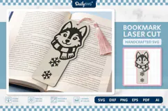 Cute Winter Animal Bookmark SVG | Snowy Reading Craft Product Image 3