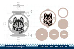 Cute Winter Animal Candle Holder SVG | Laser Cut Decor Product Image 2