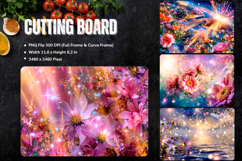 Flower Cutting Board Kitchen Chopping Board Sublimation_2 Product Image 1