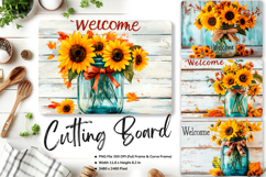Sunflower Cutting Board Kitchen Chopping Board Sublimation4 Product Image 1