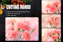 Flower Cutting Board Kitchen Chopping Board Sublimation_11 Product Image 1