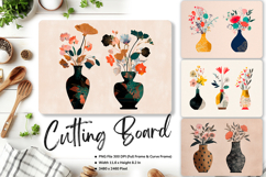 Flower Cutting Board Kitchen Chopping Board Sublimation_101 Product Image 1