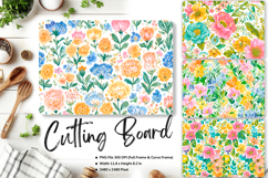 Flower Cutting Board Kitchen Chopping Board Sublimation_104 Product Image 1